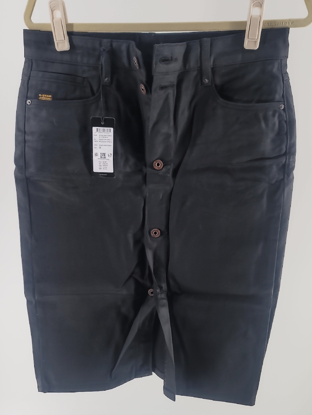 G-Star Coated denim Skirt